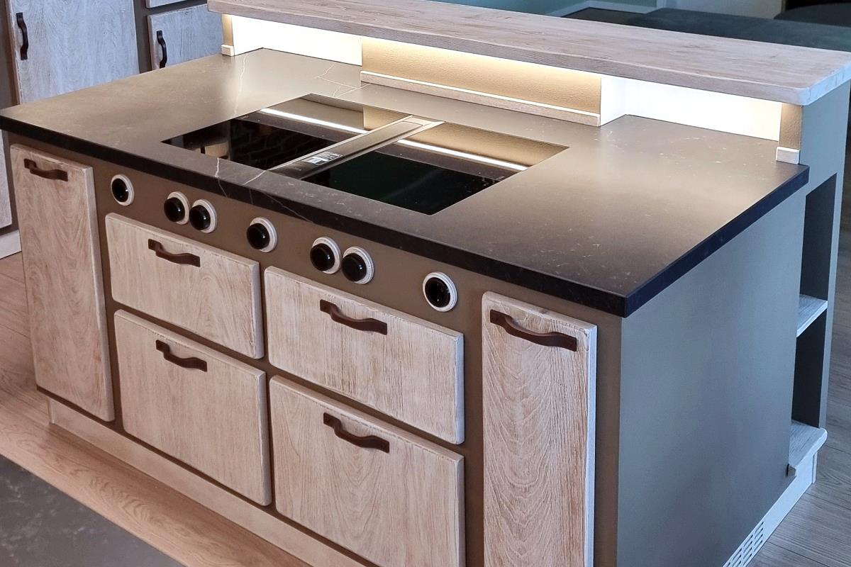 Kücheninsel im Retro stil