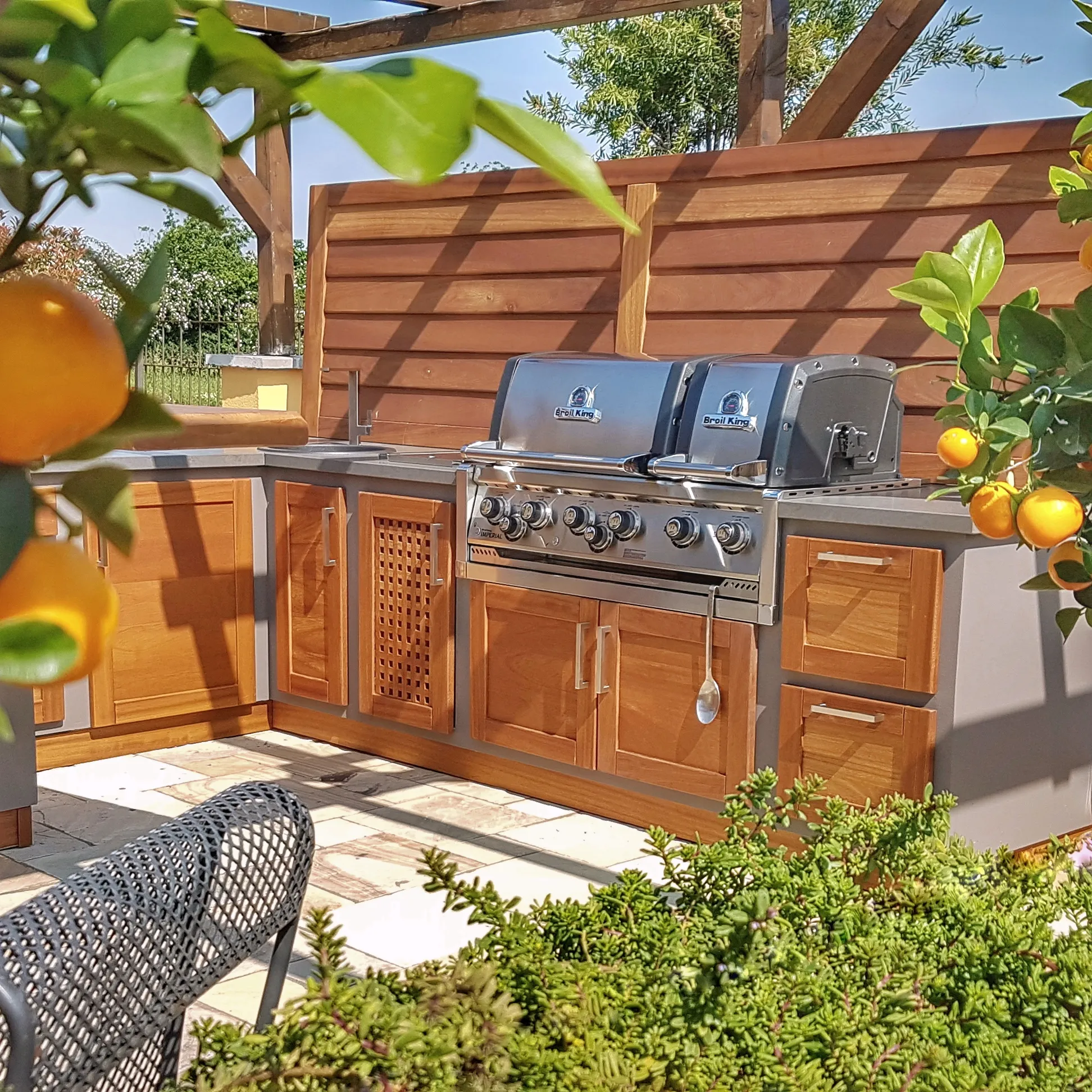Sigrado Küche Outdoorküche Garten Tresen Broilking mit Gasgrill