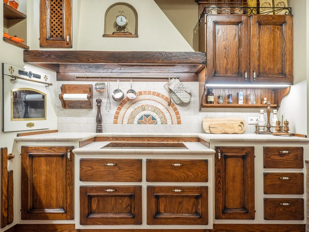 toskanische Küche gemauerte toscanische Küchen Sigrado Kaminhaube